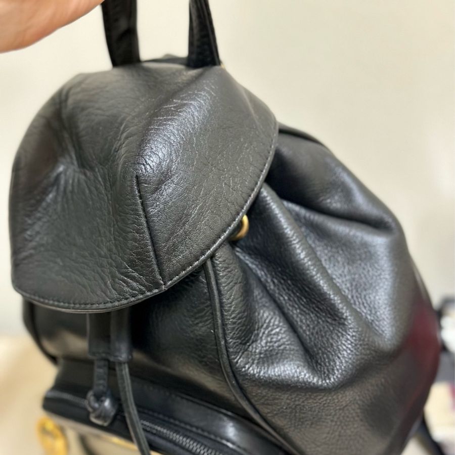 🔥急出可議🔥 #Dior #後背包 #雙肩包 質感全牛皮黑色 #vintage #古董包 CD五金鍍24k金 💕 絕版極美品-18