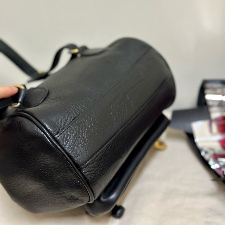 🔥急出可議🔥 #Dior #後背包 #雙肩包 質感全牛皮黑色 #vintage #古董包 CD五金鍍24k金 💕 絕版極美品-23