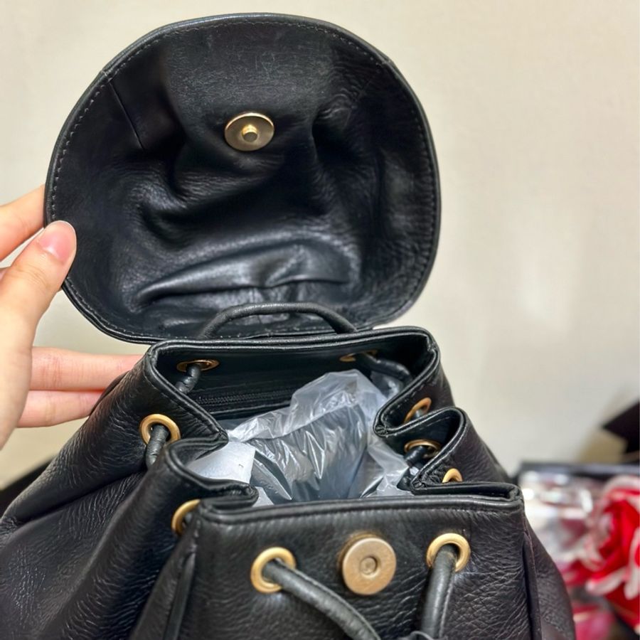 🔥急出可議🔥 #Dior #後背包 #雙肩包 質感全牛皮黑色 #vintage #古董包 CD五金鍍24k金 💕 絕版極美品-28