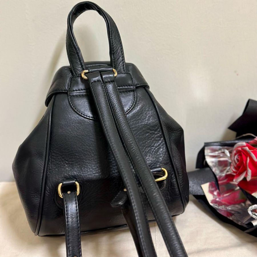 🔥急出可議🔥 #Dior #後背包 #雙肩包 質感全牛皮黑色 #vintage #古董包 CD五金鍍24k金 💕 絕版極美品-9