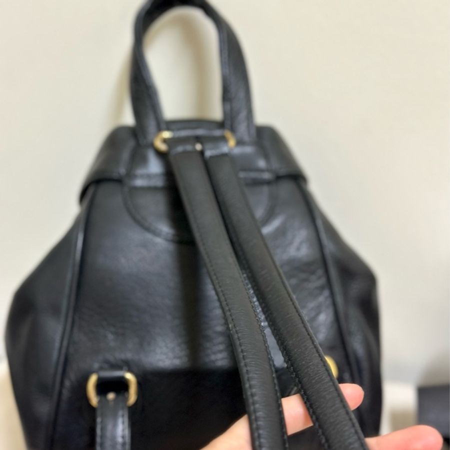 🔥急出可議🔥 #Dior #後背包 #雙肩包 質感全牛皮黑色 #vintage #古董包 CD五金鍍24k金 💕 絕版極美品-13
