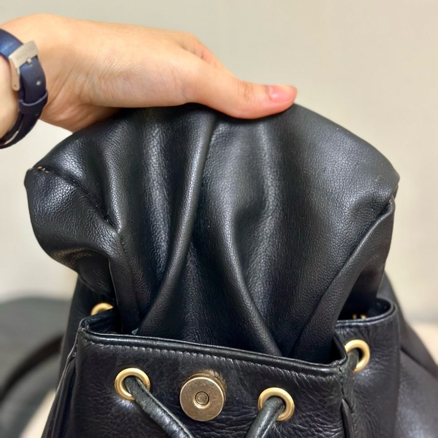 🔥急出可議🔥 #Dior #後背包 #雙肩包 質感全牛皮黑色 #vintage #古董包 CD五金鍍24k金 💕 絕版極美品-18