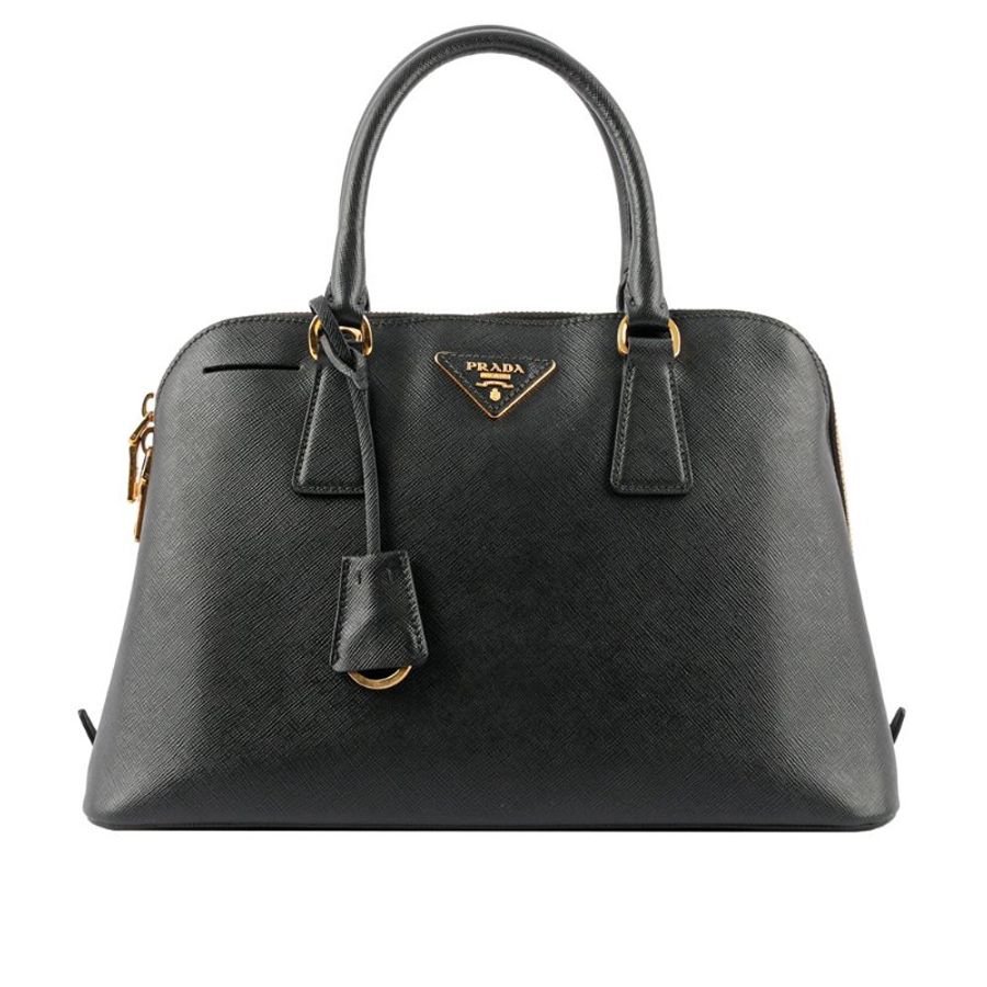 PRADA 防刮牛皮 小款 梯型 二用 姐姐包(黑色)_展示品-0