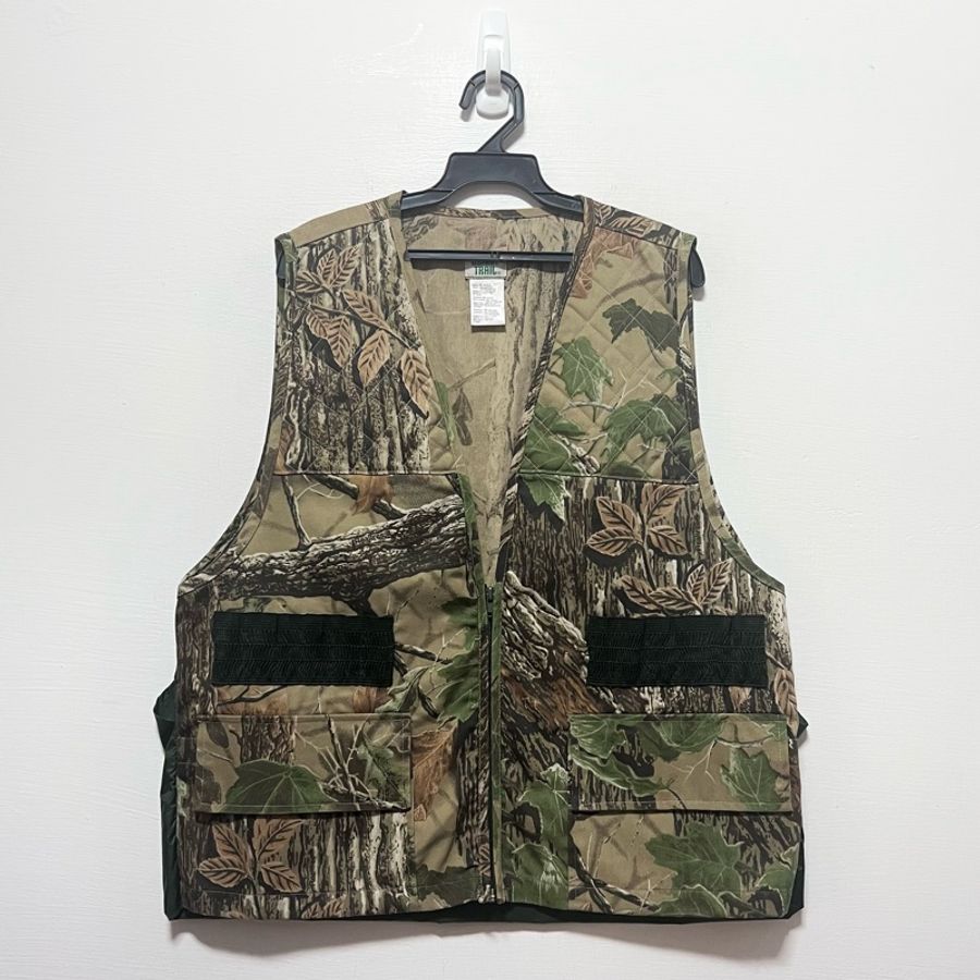 Ozark Trail 1990s Vintage Realtree Hunting Camouflage Vest 狩獵背心 戶外生存 叢林迷彩 獵裝馬甲 樹木偽裝 打獵 瑞士專業戶外品牌 九零年代 古著 早期 近全新 老品-0