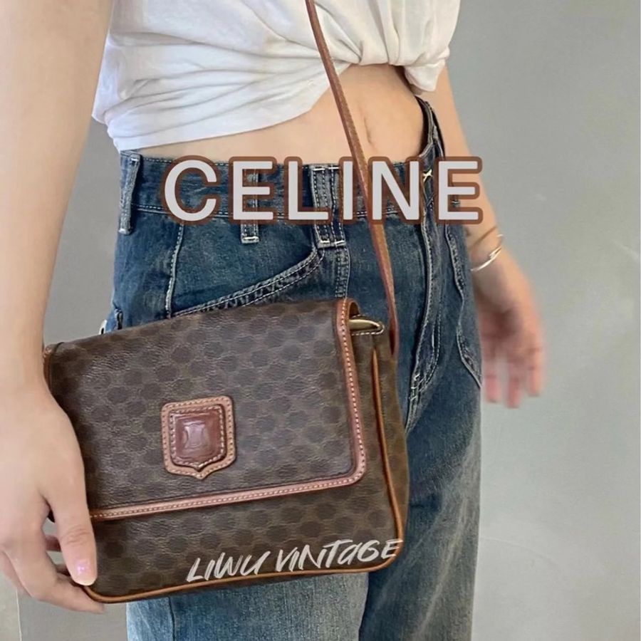 ❤️‍🔥 #Celine 稀有款釋出😍 極新美品✨爆款 #古董包 #斜背包 #豆腐包-4