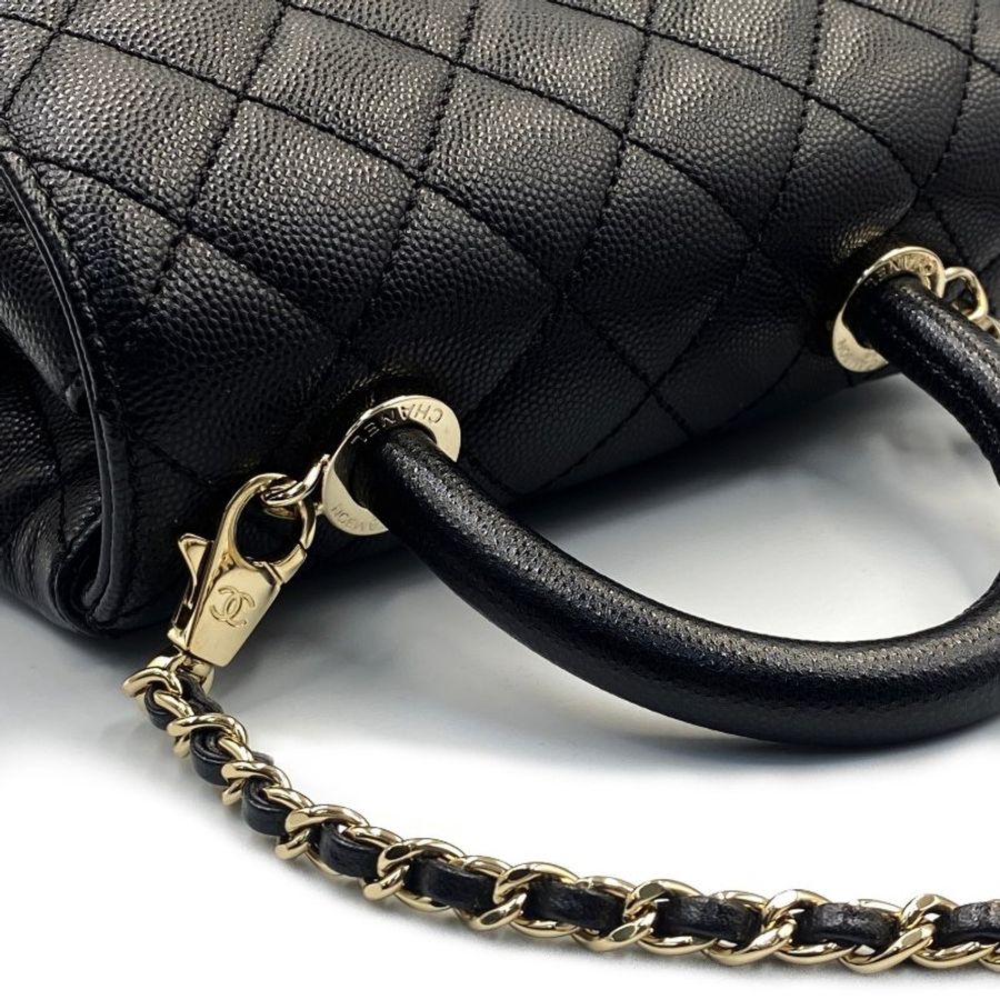 CHANEL Mini coco handle - 黑金-4