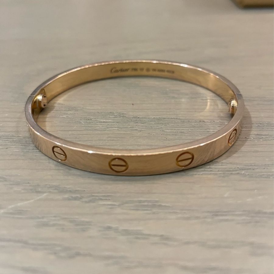 Cartier Love Bracket 卡地亞玫瑰金手鐲-4