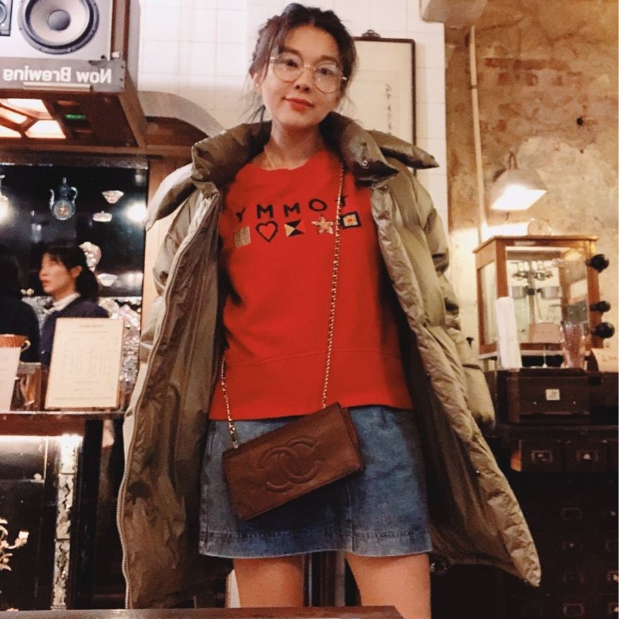 二手正品香奈兒Chanel 荔枝紋皮革WOC三背!Vintage看圖片內文-13