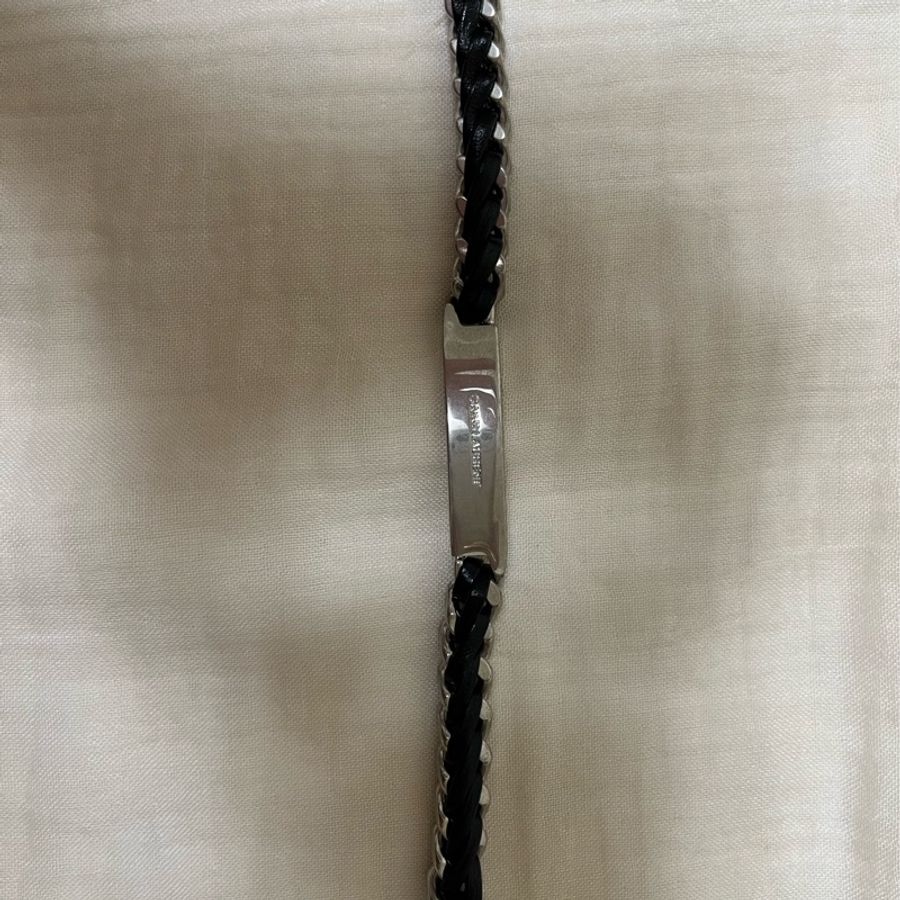 YSL金屬鏈條羊皮革手環-4