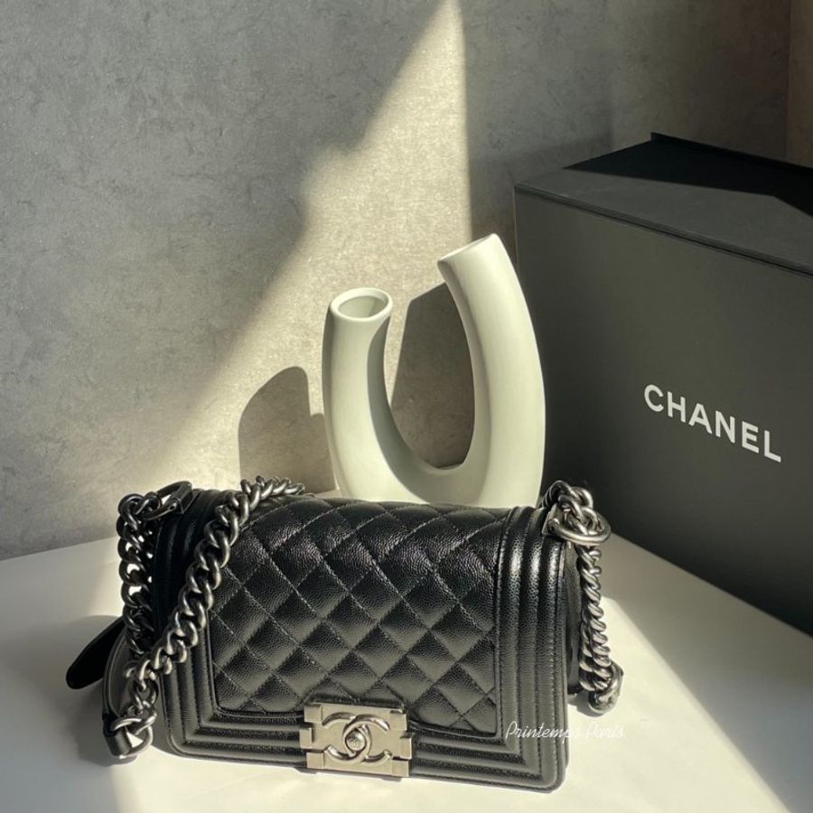 ⚠️待補貨｜CHANEL｜BOY 20cm 荔枝牛皮 黑銀-0