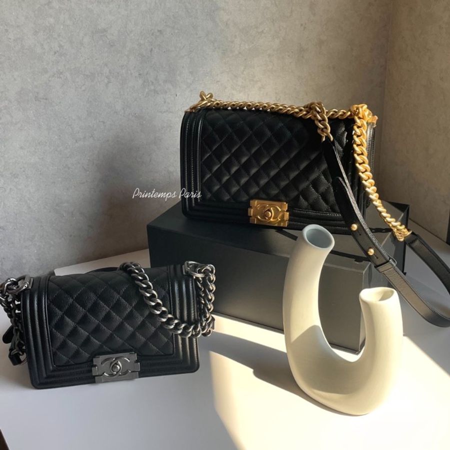 ⚠️待補貨｜CHANEL｜BOY 20cm 荔枝牛皮 黑銀-2