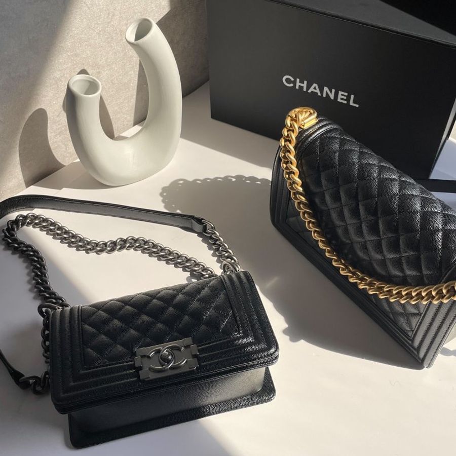 ⚠️待補貨｜CHANEL｜BOY 20cm 荔枝牛皮 黑銀-3