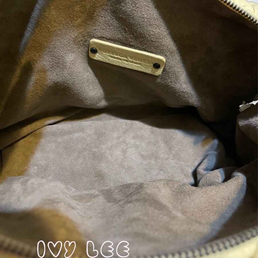 BOTTEGA VENETA 239988 VN700 奶黃色皺褶單肩包絎縫泡泡 小雲朵 皮革單肩包 手提包 二手精品-4