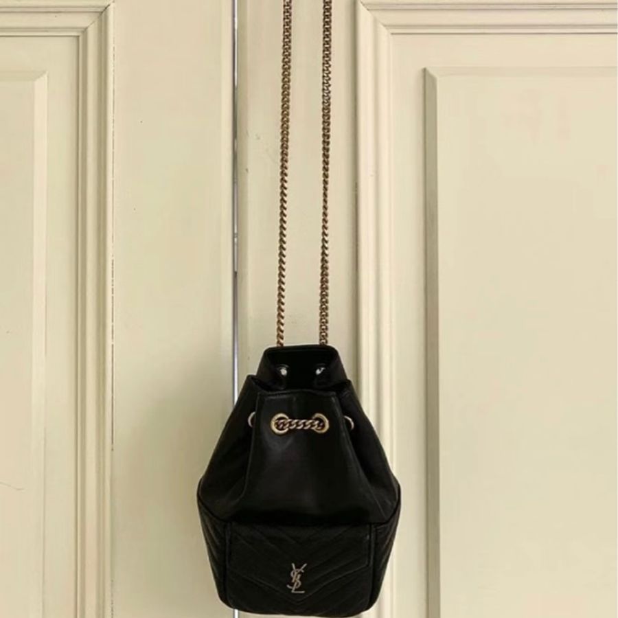 可議Rose款 YSL JOE MINI絎縫小羊皮迷你水桶包-1