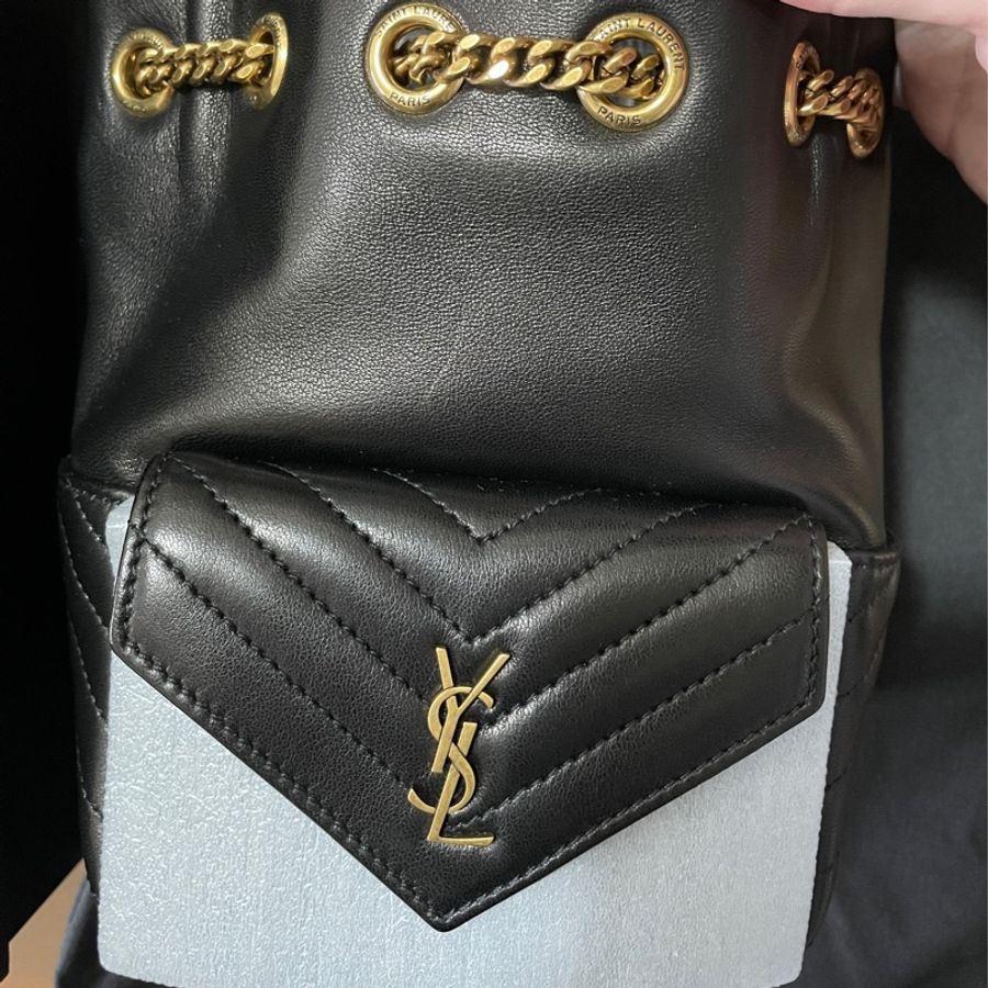 可議Rose款 YSL JOE MINI絎縫小羊皮迷你水桶包-7