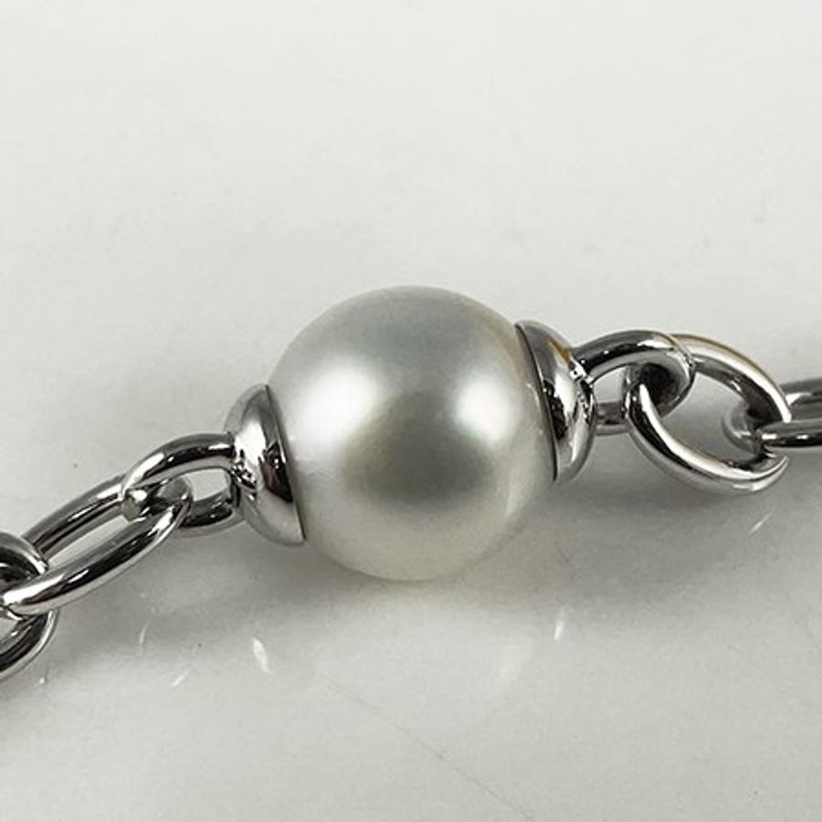 PASPALEY 18白K珍珠手鍊 12MM-1