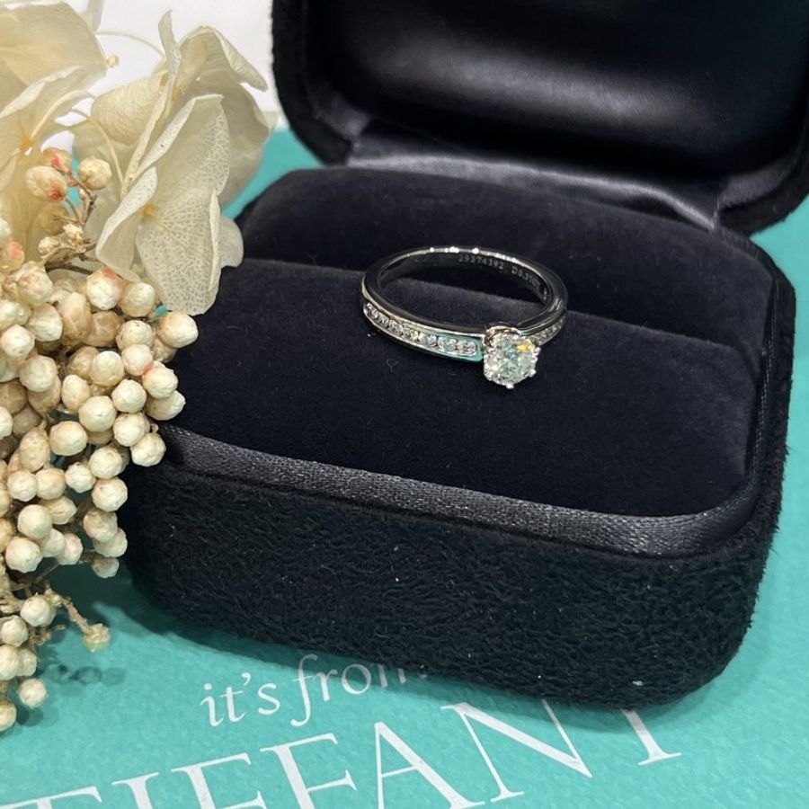 Tiffany&Co. PT950鉑金 六爪鑲 0.37克拉 鑽戒/婚戒/飾品-2
