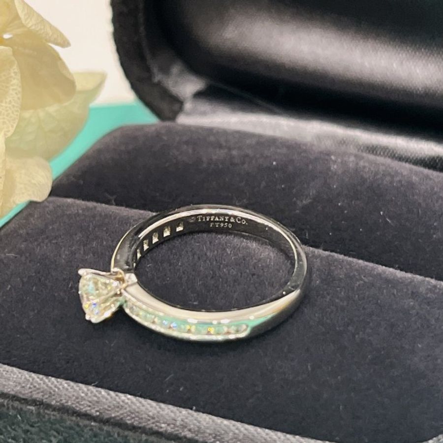 Tiffany&Co. PT950鉑金 六爪鑲 0.37克拉 鑽戒/婚戒/飾品-4