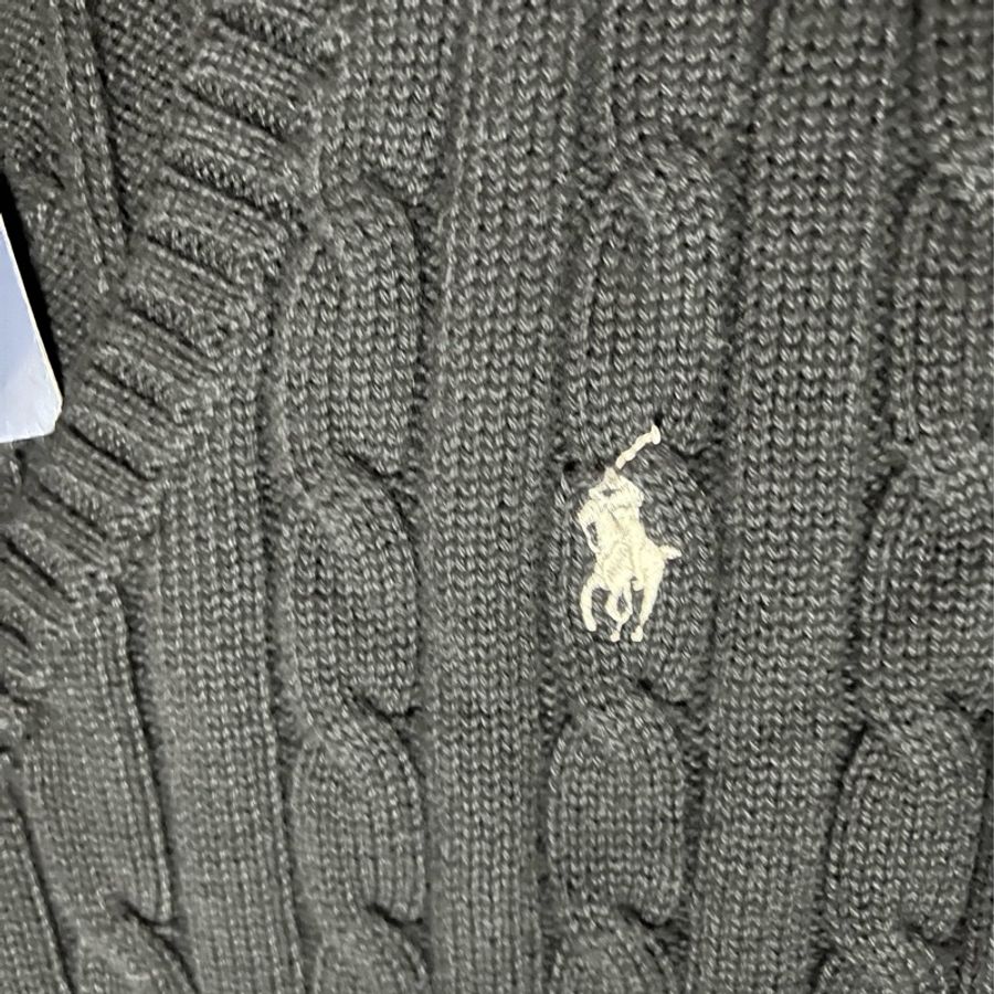 RALPH LAUREN POLO黑色V領針織上衣-4