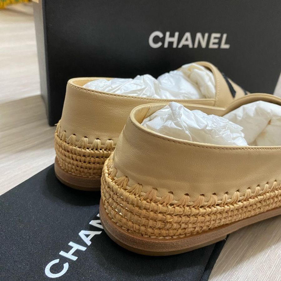 全新轉賣 香奈兒CHANEL正品鉛筆鞋/草編鞋 38號-2