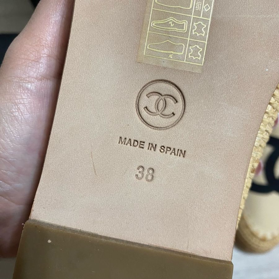 全新轉賣 香奈兒CHANEL正品鉛筆鞋/草編鞋 38號-4