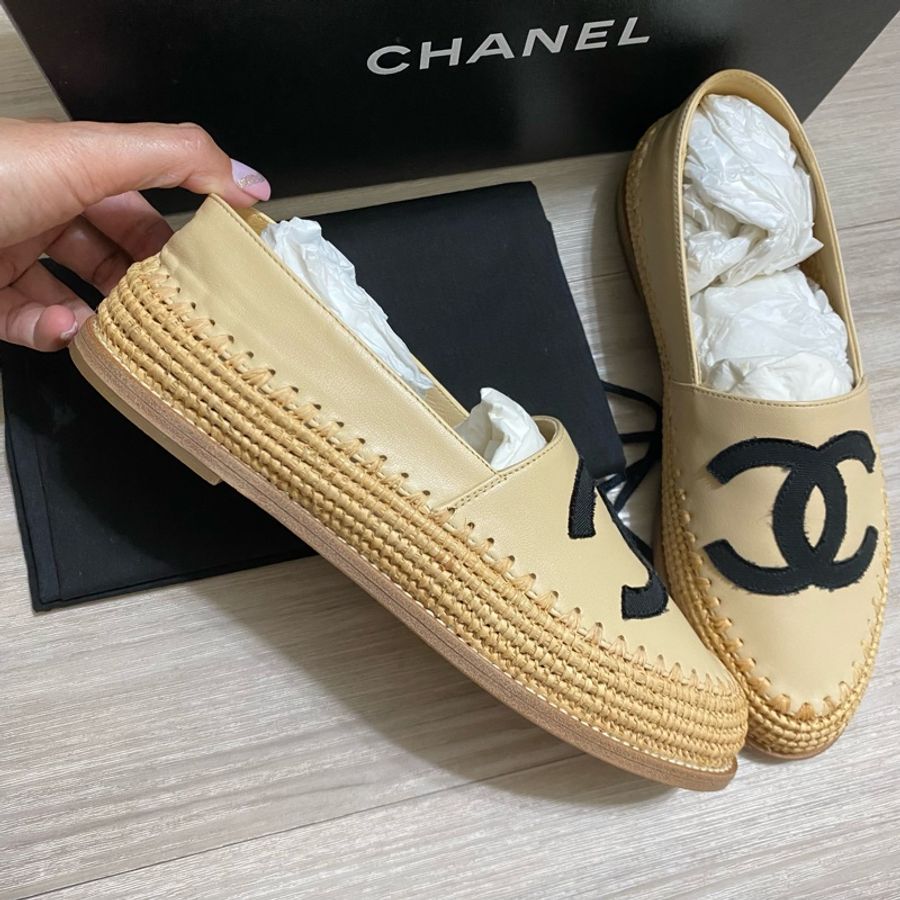 全新轉賣 香奈兒CHANEL正品鉛筆鞋/草編鞋 38號-8