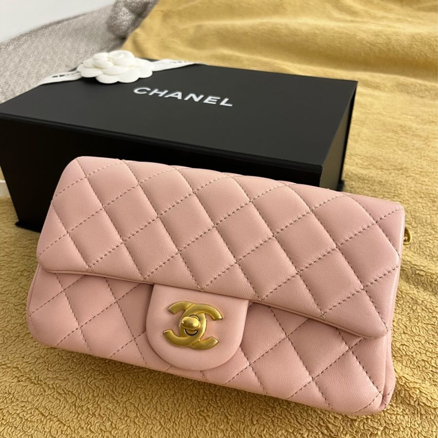［斑比暴衝💕]中秋節限定價格🎑香奈兒 23年新款 山茶花調節扣 coco cf20 Chanel cf 櫻花粉 classic flap-3
