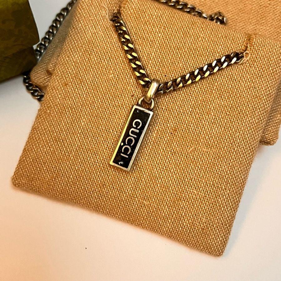 （降價售$7900） Gucci 小軍牌仿舊項鍊-6