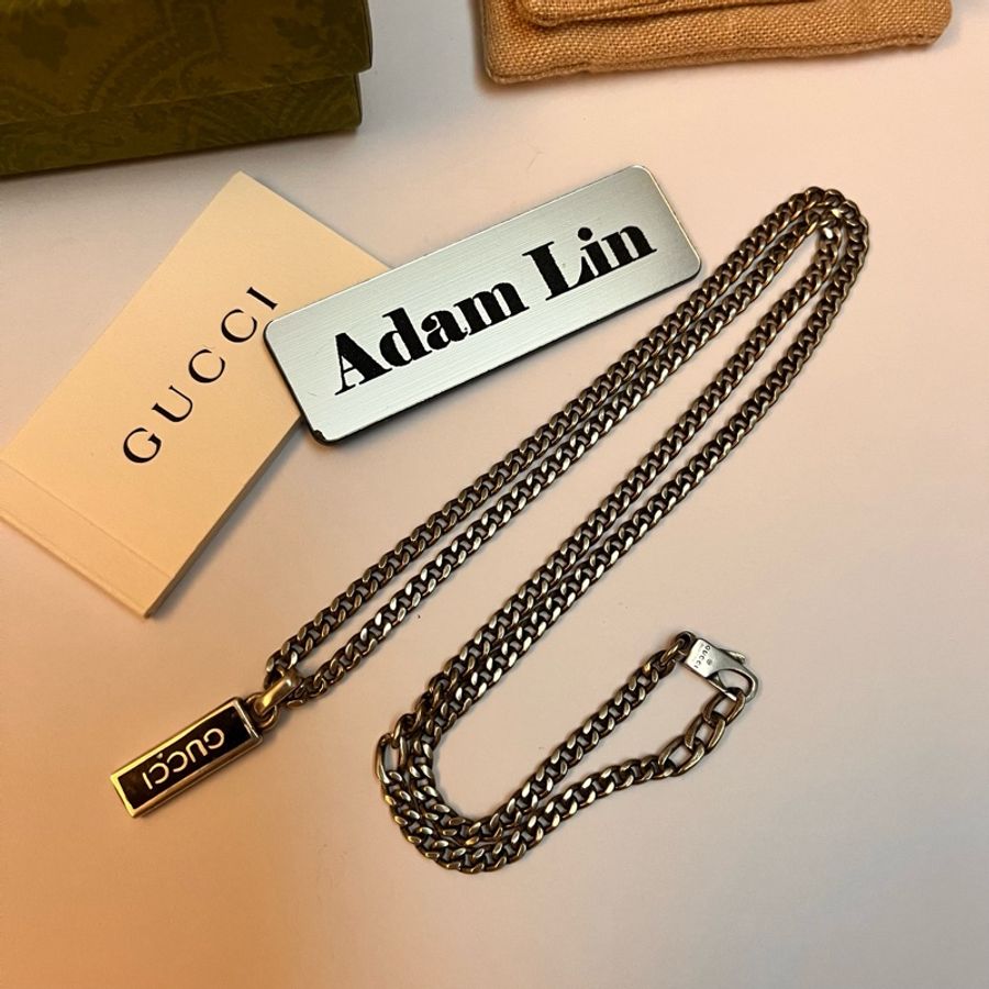 （降價售$7900） Gucci 小軍牌仿舊項鍊-9