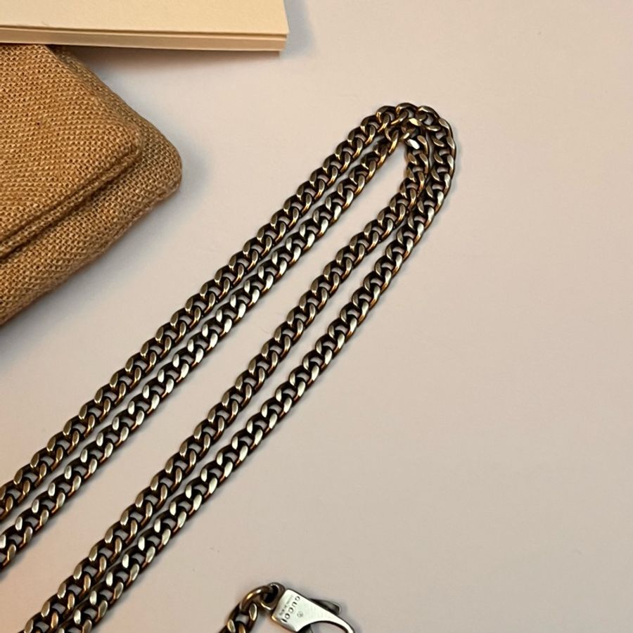 （降價售$7900） Gucci 小軍牌仿舊項鍊-13