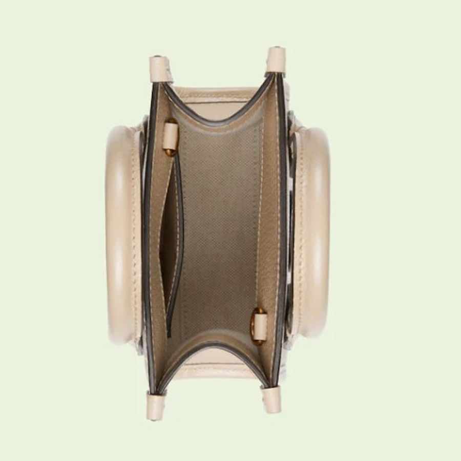 【預購】Gucci INTERLOCKING G 米白色迷你托特手提袋 手拿包 手提包 斜背包 側背包 單肩包 肩背包-3