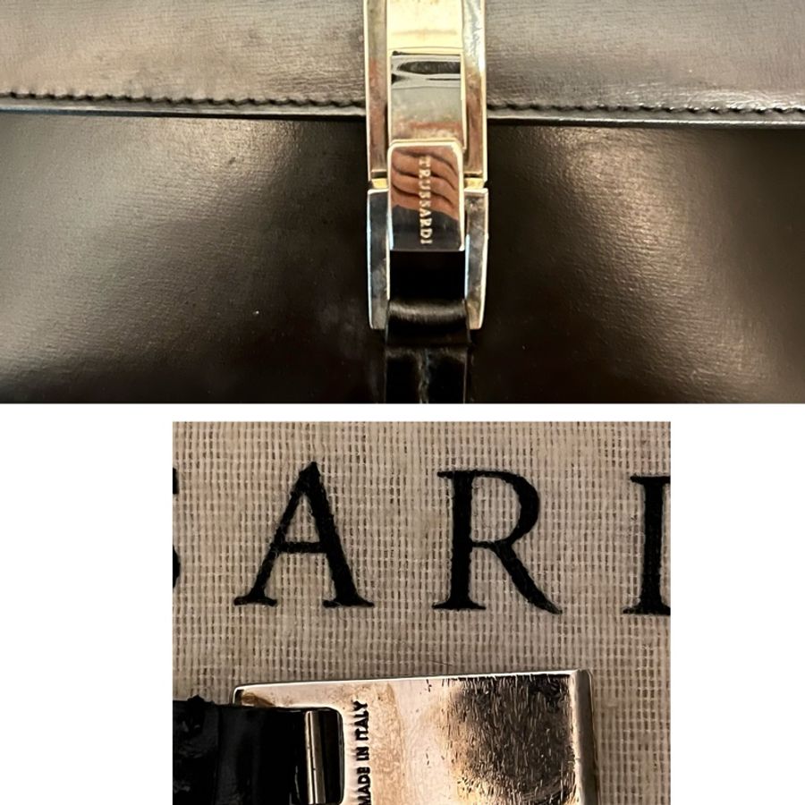 意大利製TRUSSARDI 精典真皮包-4
