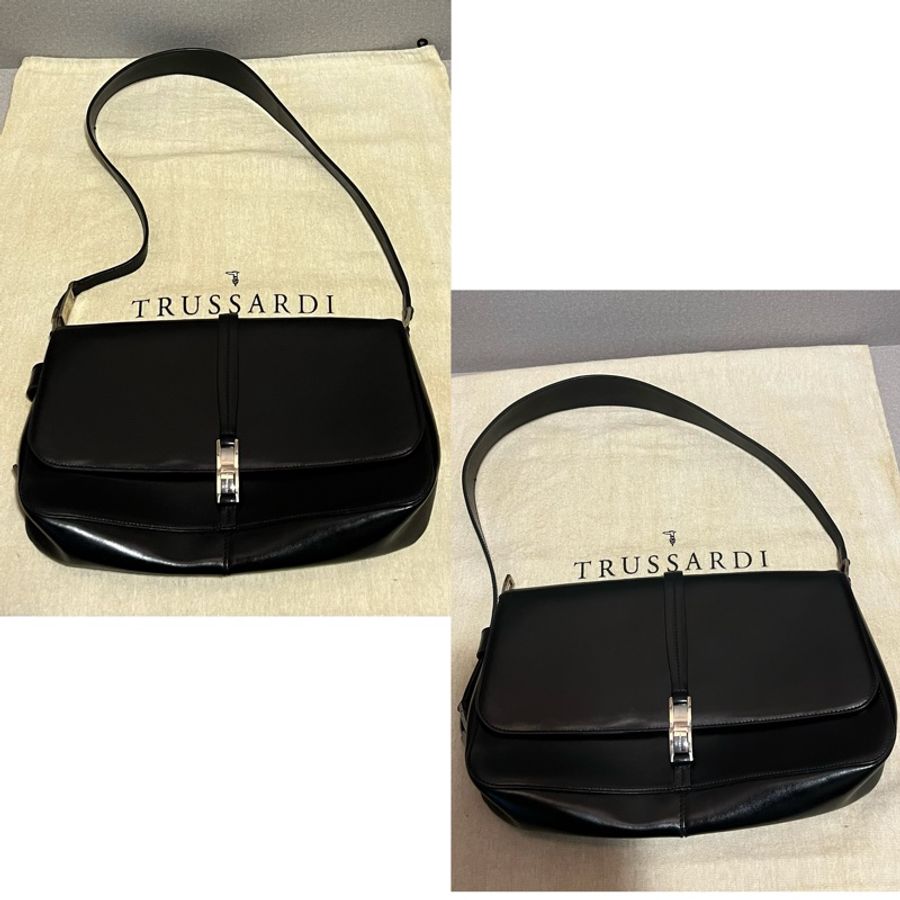 意大利製TRUSSARDI 精典真皮包-5