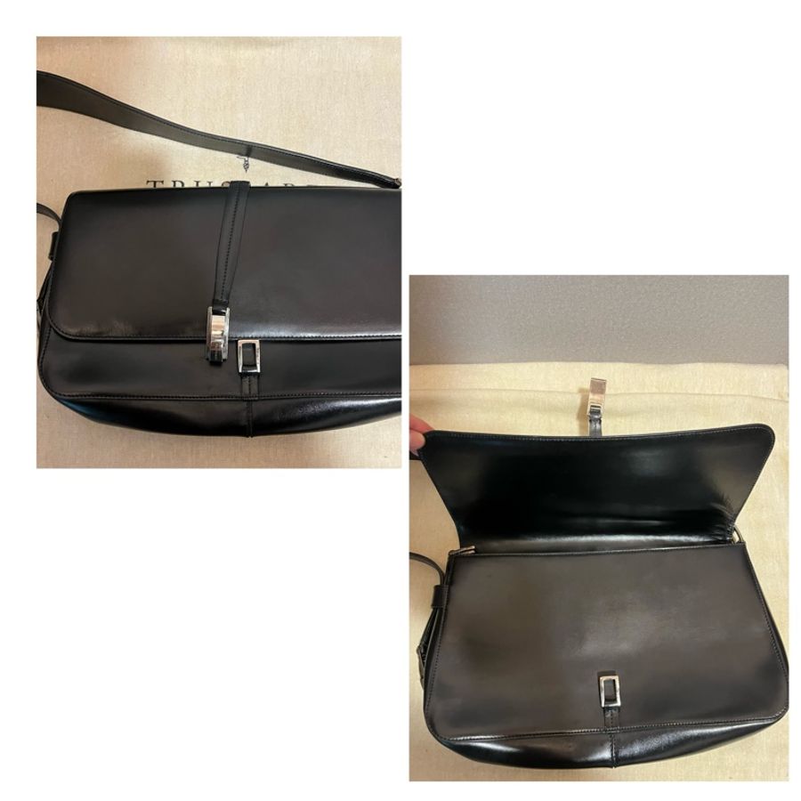 意大利製TRUSSARDI 精典真皮包-6
