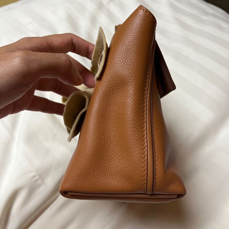 Hermes 愛馬仕 2424 mini 金棕銀扣 全新B刻-6