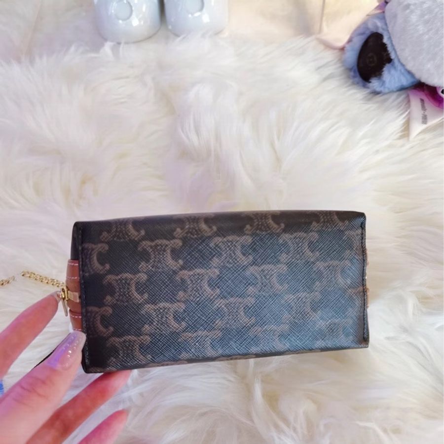 正品Celine鏈條包 老花凱旋門印花-2