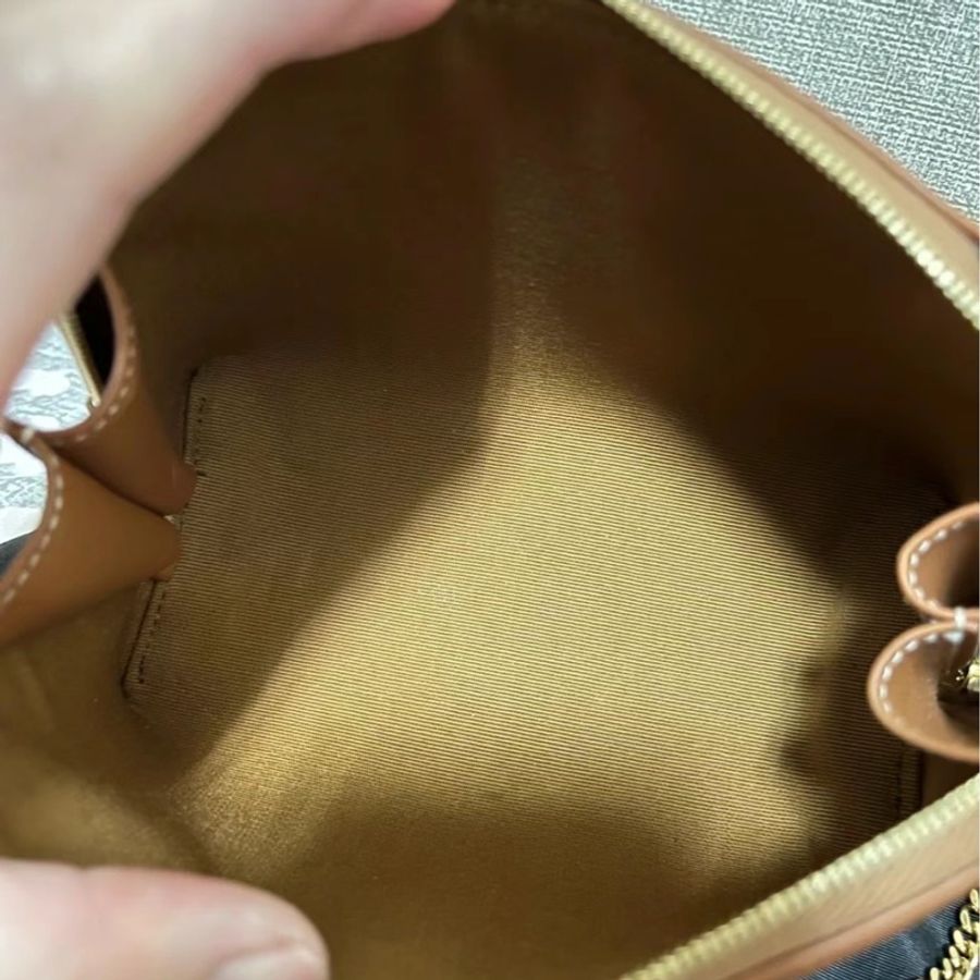 正品Celine鏈條包 老花凱旋門印花-10