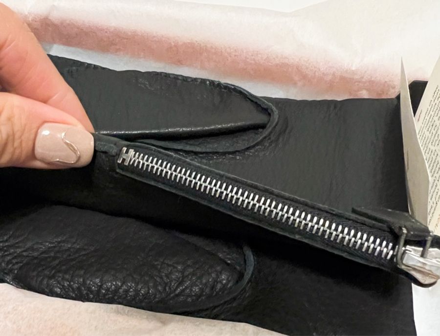 🍒HERMES 典藏全新手工縫製鹿皮手套 / 2F230920-3-7
