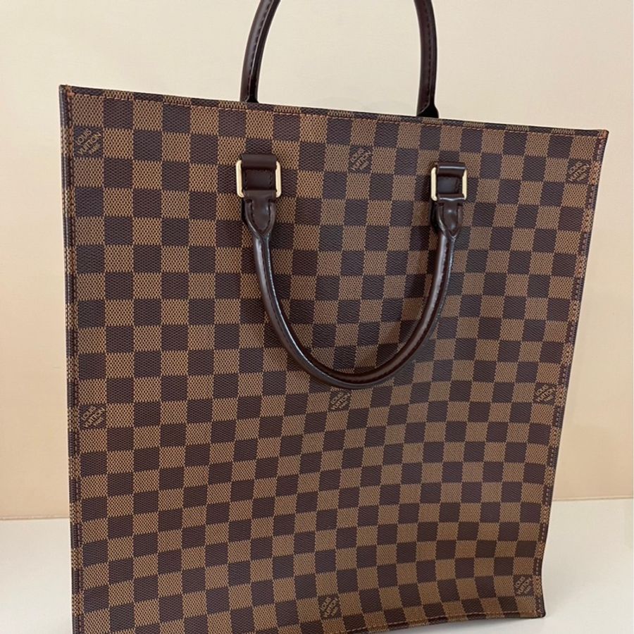路易威登 Louis Vuitton 絕版琴譜包 公事包 棋盤格 托特包 棕色-5