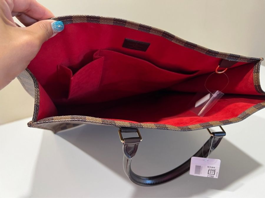 路易威登 Louis Vuitton 絕版琴譜包 公事包 棋盤格 托特包 棕色-7