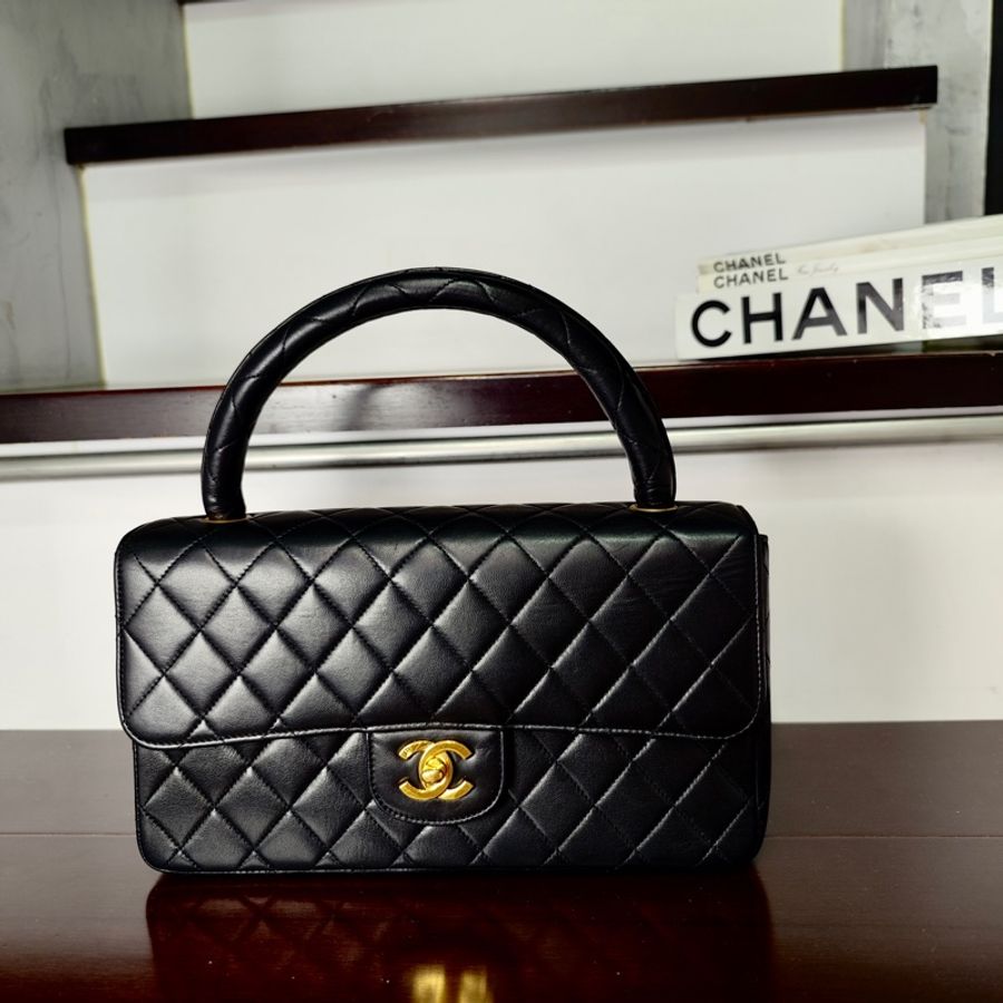 Chanel vintage cf凱莉Kelly包 有標-0