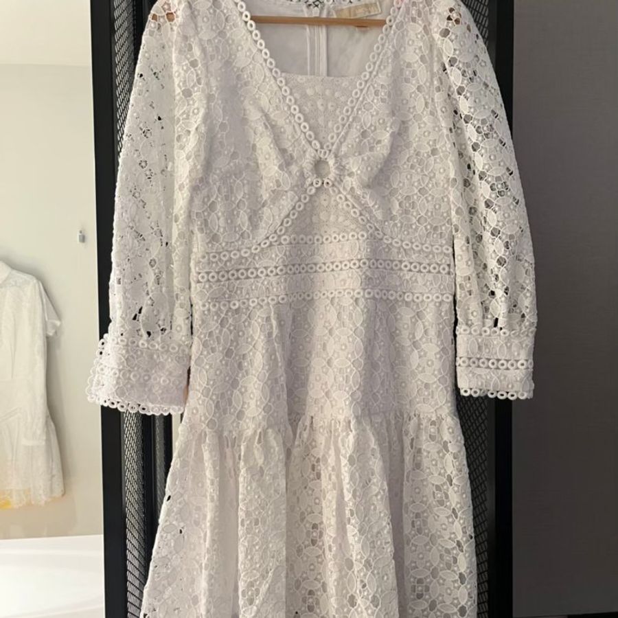 MICHAEL KORS 白色蕾絲洋裝-8