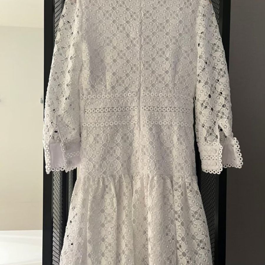 MICHAEL KORS 白色蕾絲洋裝-12