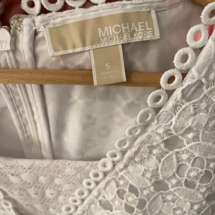MICHAEL KORS 白色蕾絲洋裝-14
