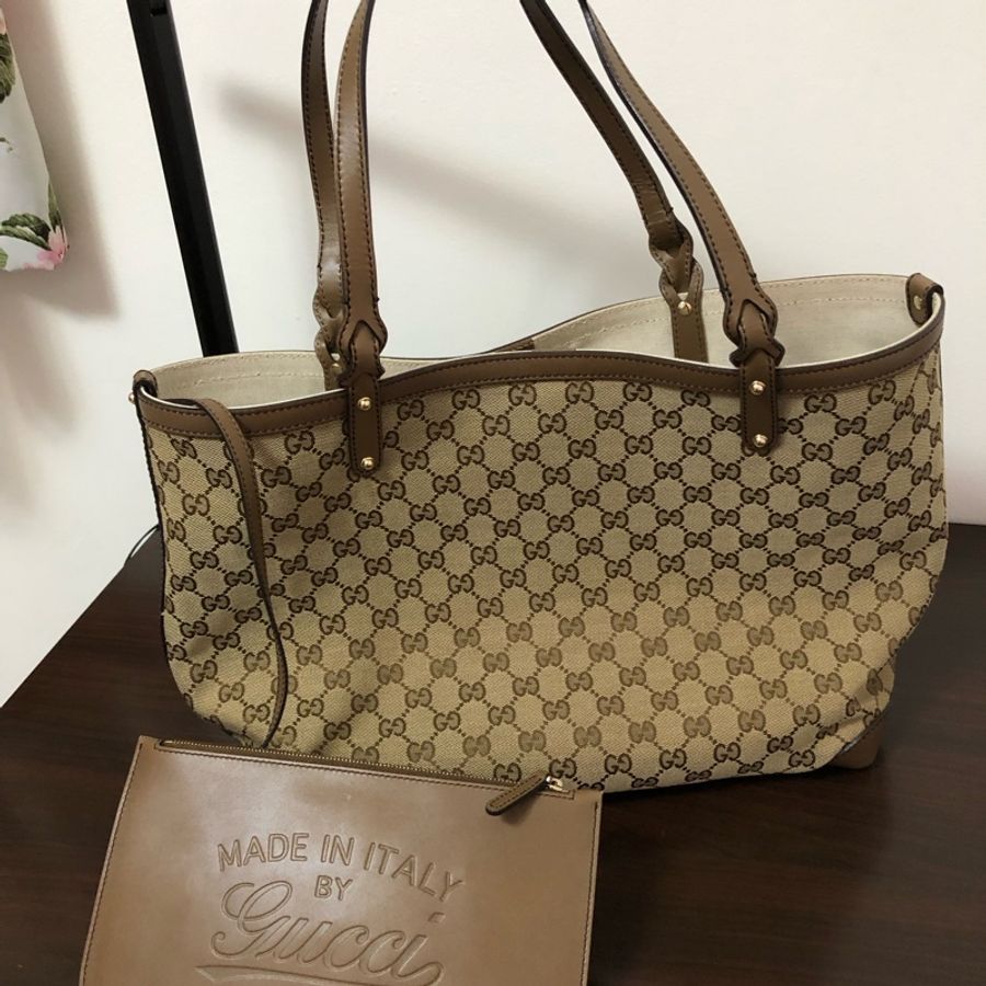 GUCCI 古馳 CRAFT卡其托特 媽媽包 母子包-1