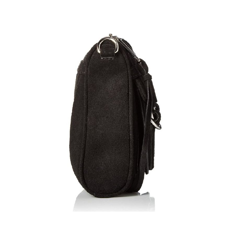 Rebecca Minkoff Cliffside Crossbody 黑色真皮麂皮材質  肩背斜背鏈條包 全新 現貨-3