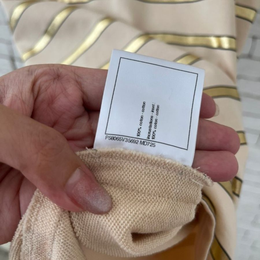 Chanel 香奈兒 金色短袖連身裙-12
