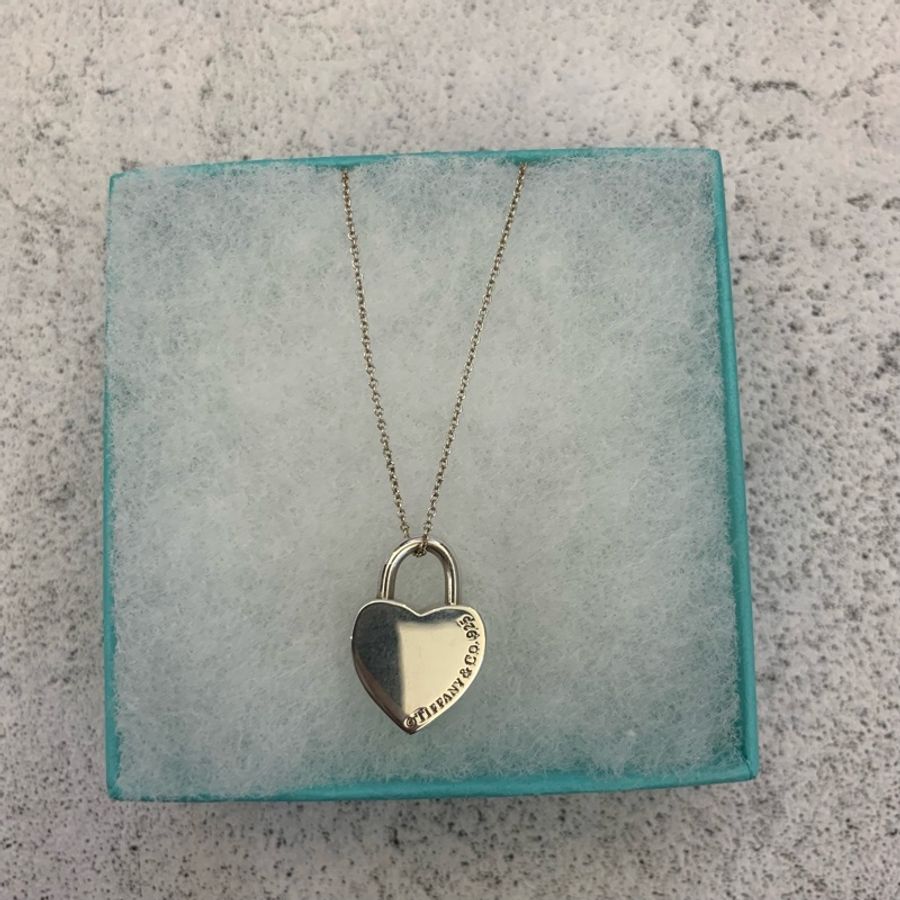 Tiffany co925純銀愛心鎖頭項鍊-6
