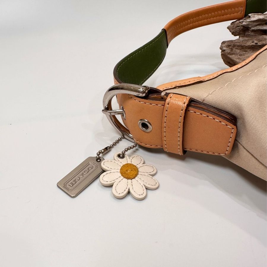 coach vintage 日本二手 中古復古古董 拼接皮革 手提包 肩背包-1