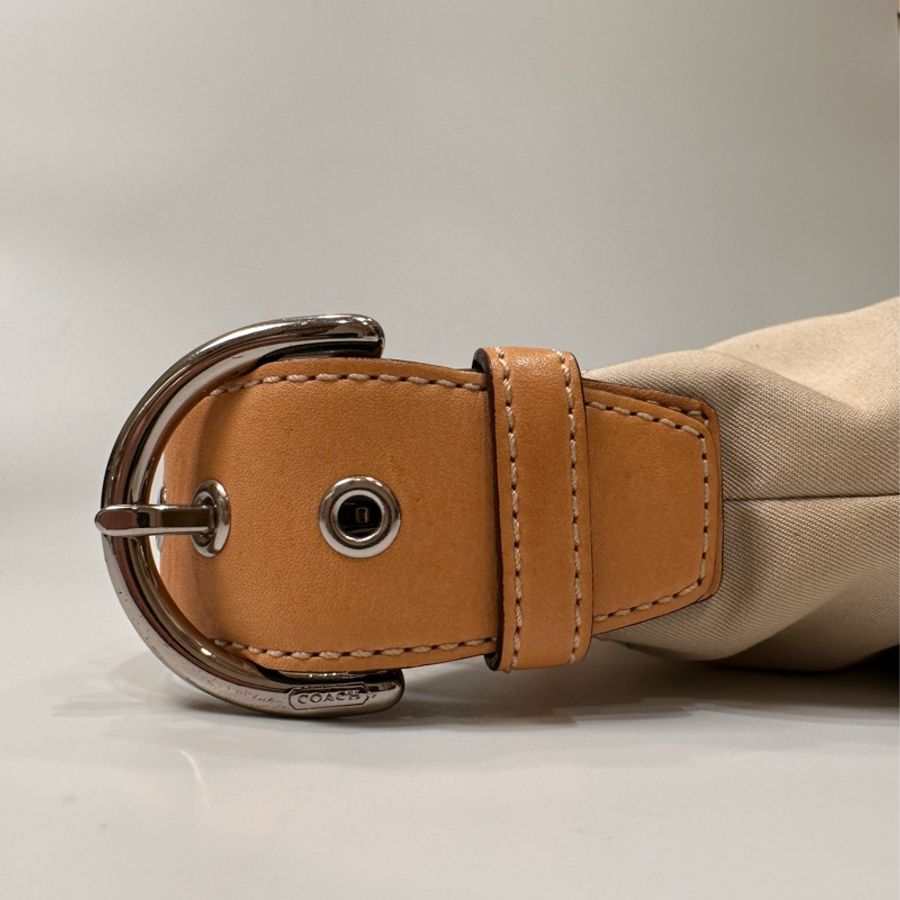 coach vintage 日本二手 中古復古古董 拼接皮革 手提包 肩背包-5